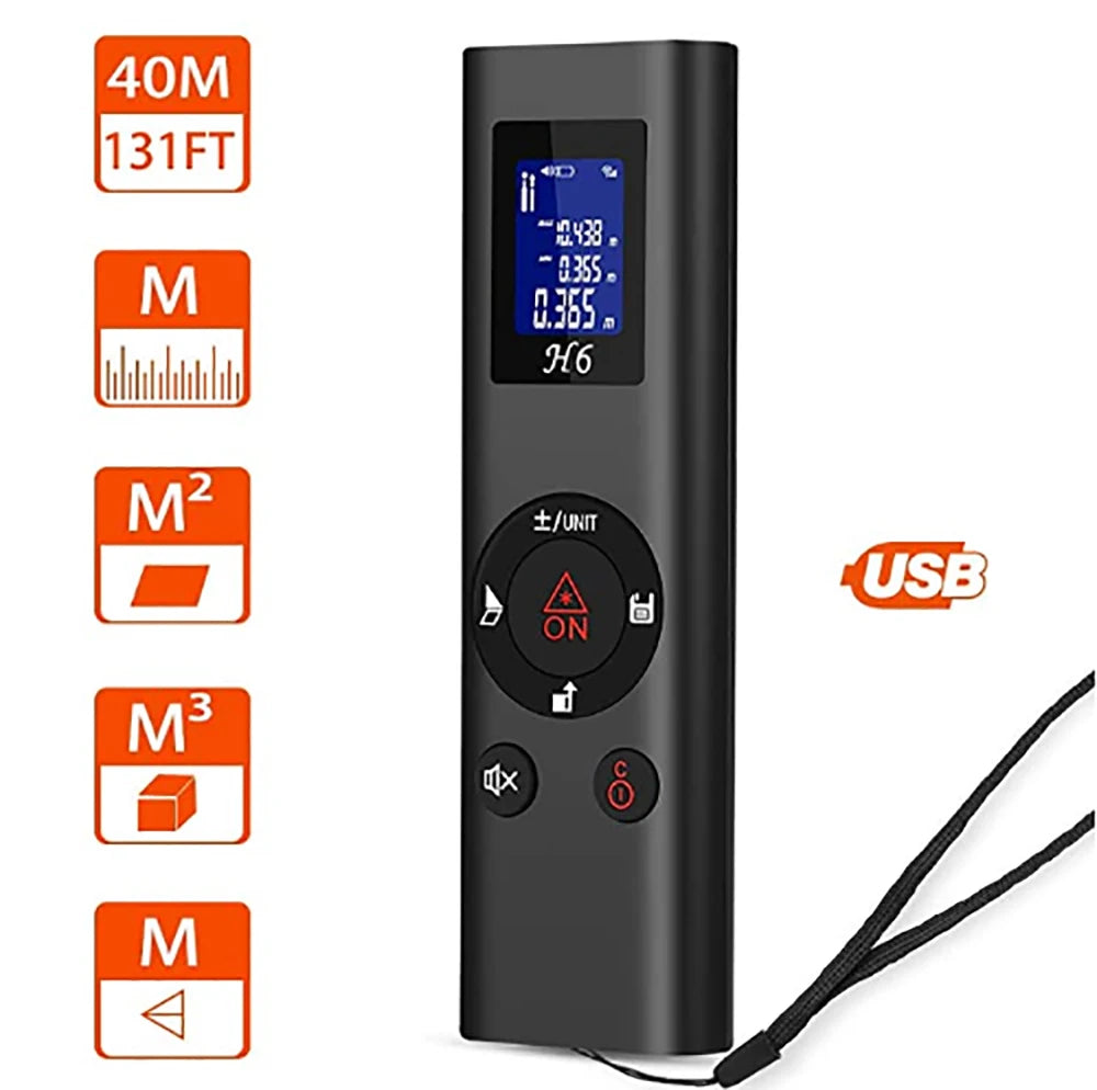 جهاز قياس المسافة بالليزر الرقمي الذكي 40 متر